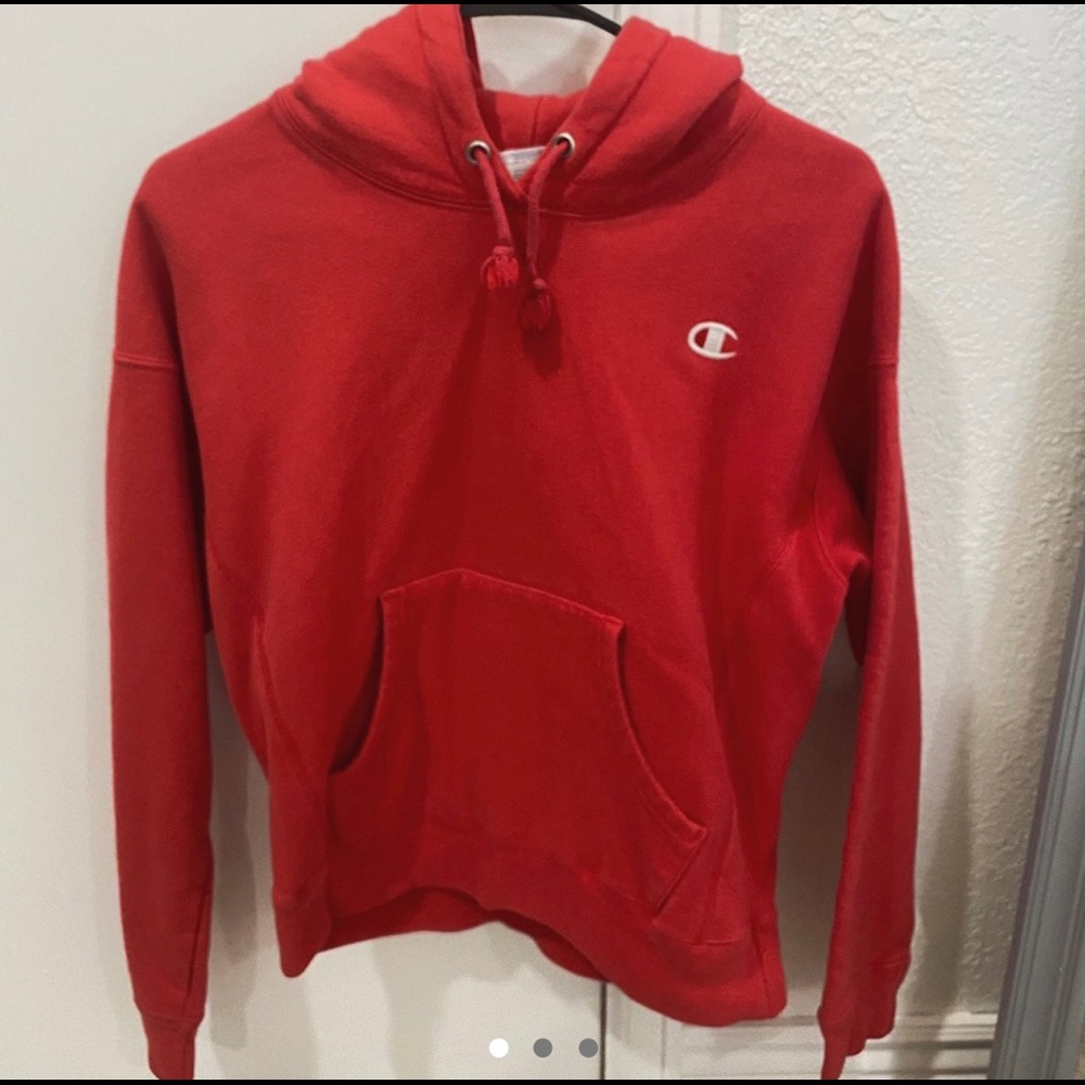 Red Champion Reverse Weave Hoodie❤️